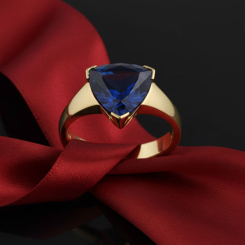 "Infinity" Trilliant Cut Cremation Ring Large 10mm
