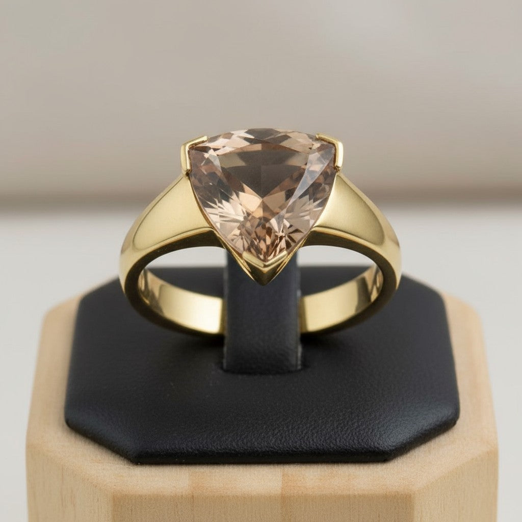 "Infinity" Trilliant Cut Cremation Ring Large 10mm