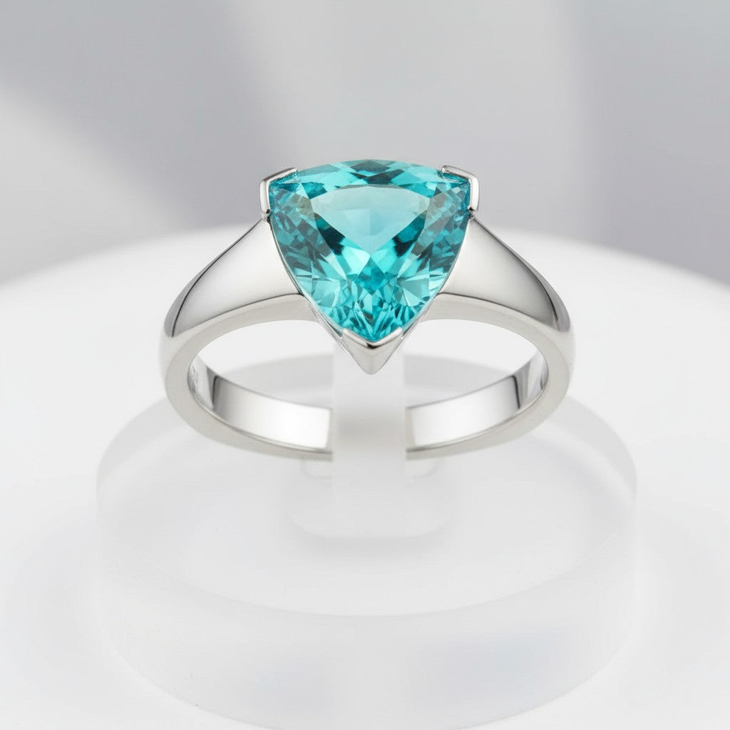"Infinity" Trilliant Cut Cremation Ring Large 10mm
