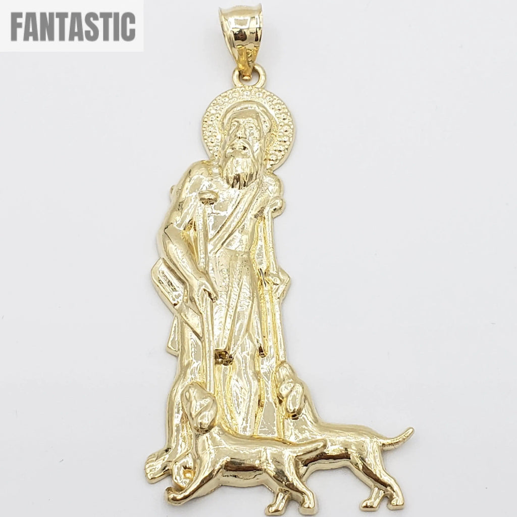 14K Gold- Saint Lazarus Pendant