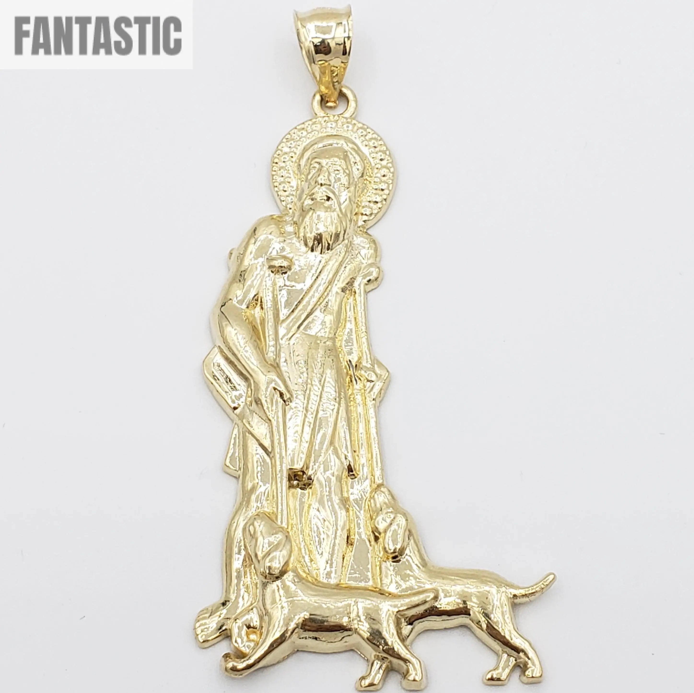 14K Gold- Saint Lazarus Pendant