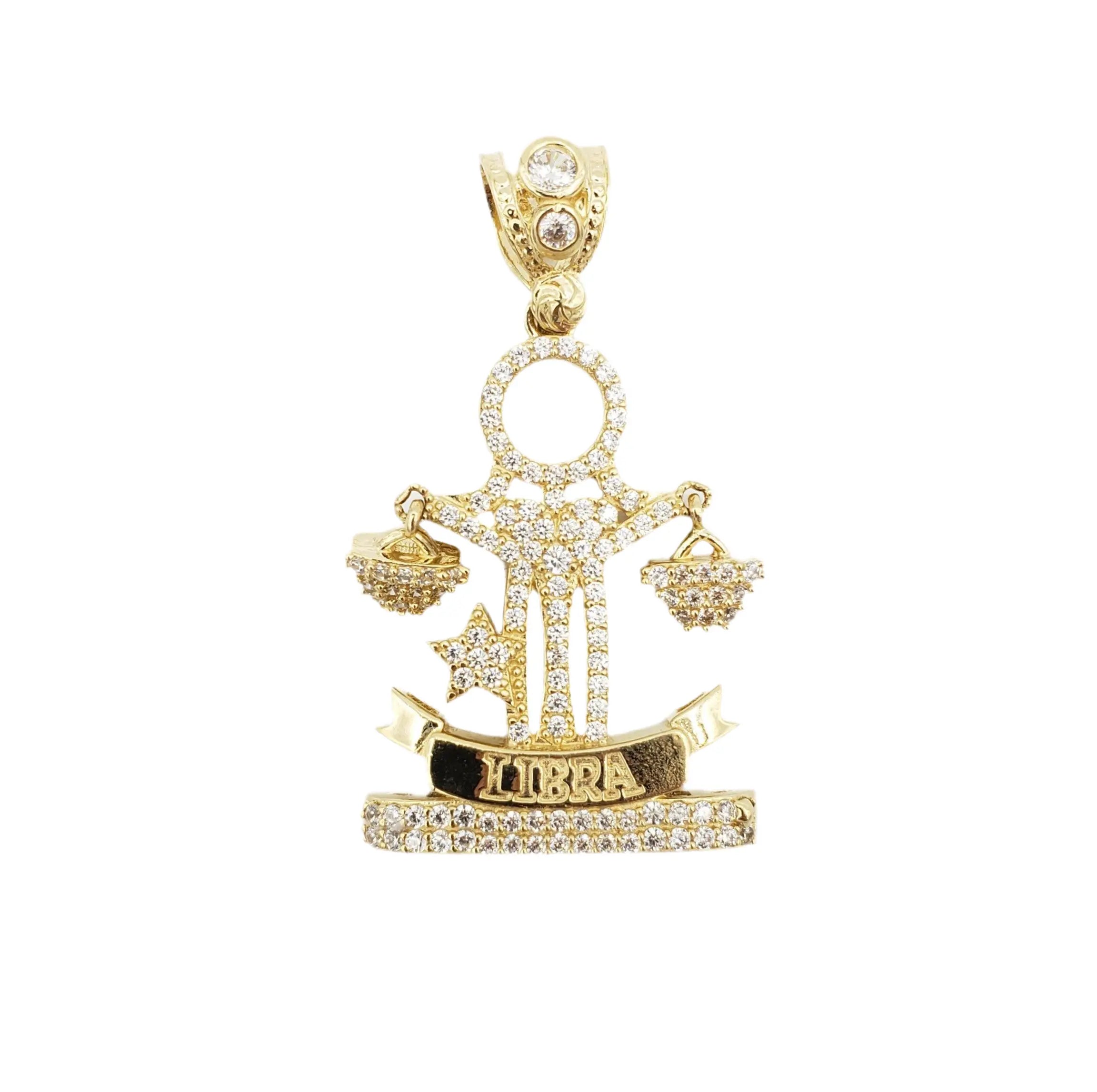 14K Gold- Zodiac "Libra" Pendant