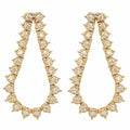 Open Teardrop Front Facing Illusion Drop Earrings