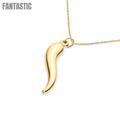 Embrace Good Fortune: 14K Gold Cornicello Italian Horn Pendant - Shop Now!