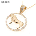 Leo Zodiac Pendant in 14K Gold