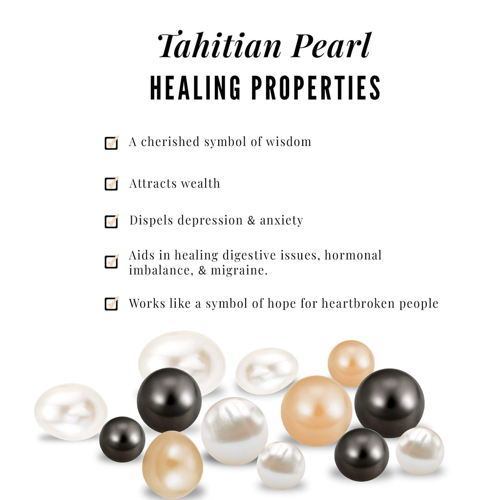 Tahitian Pearl and Diamond Crossover Engagement Ring