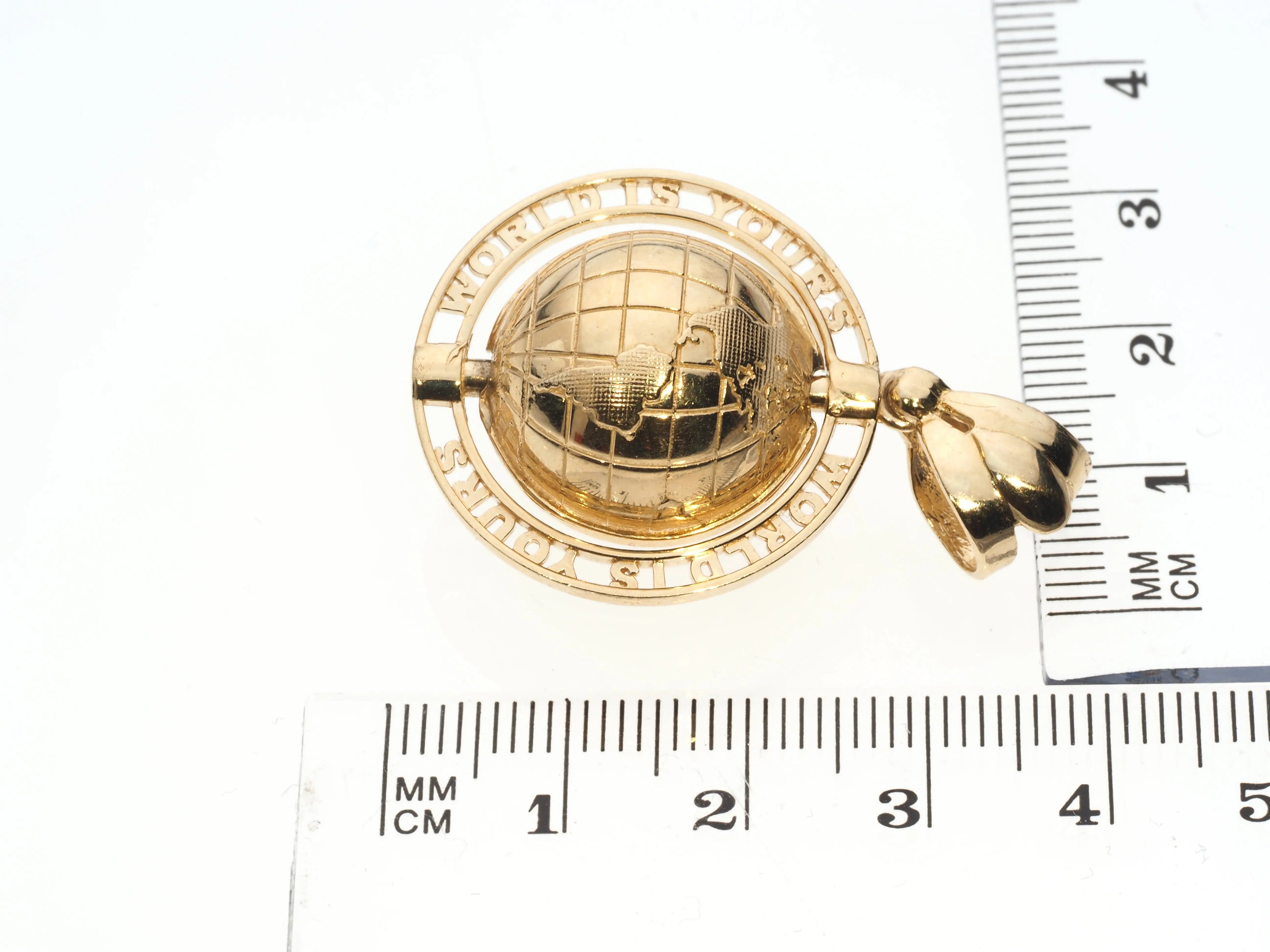 World is Yours Pendant | 14K Gold