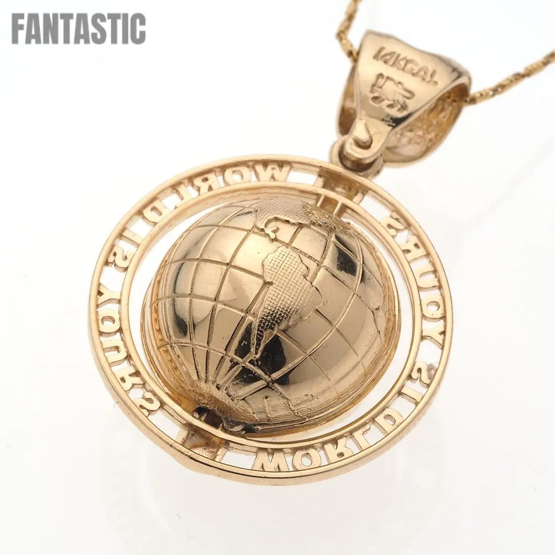 World is Yours Pendant | 14K Gold