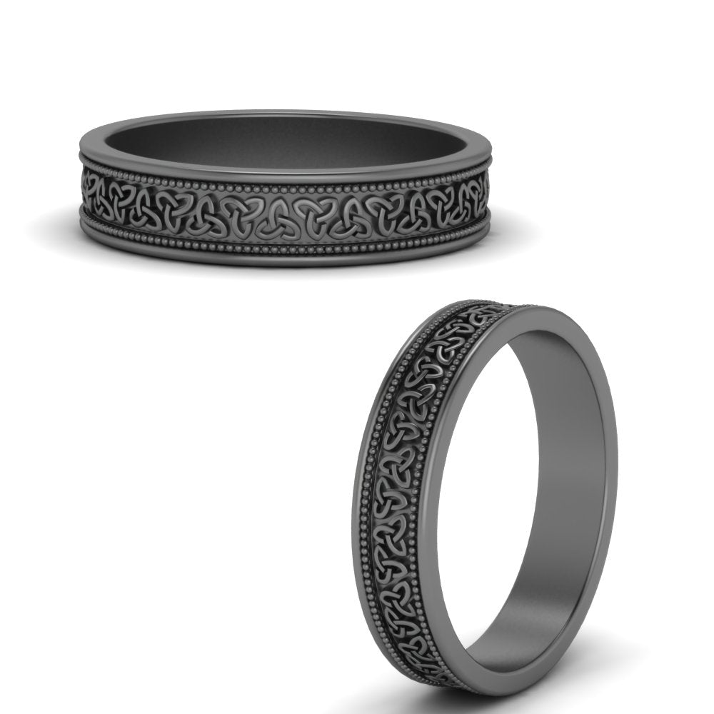Celtic Mens Gold Band Rings