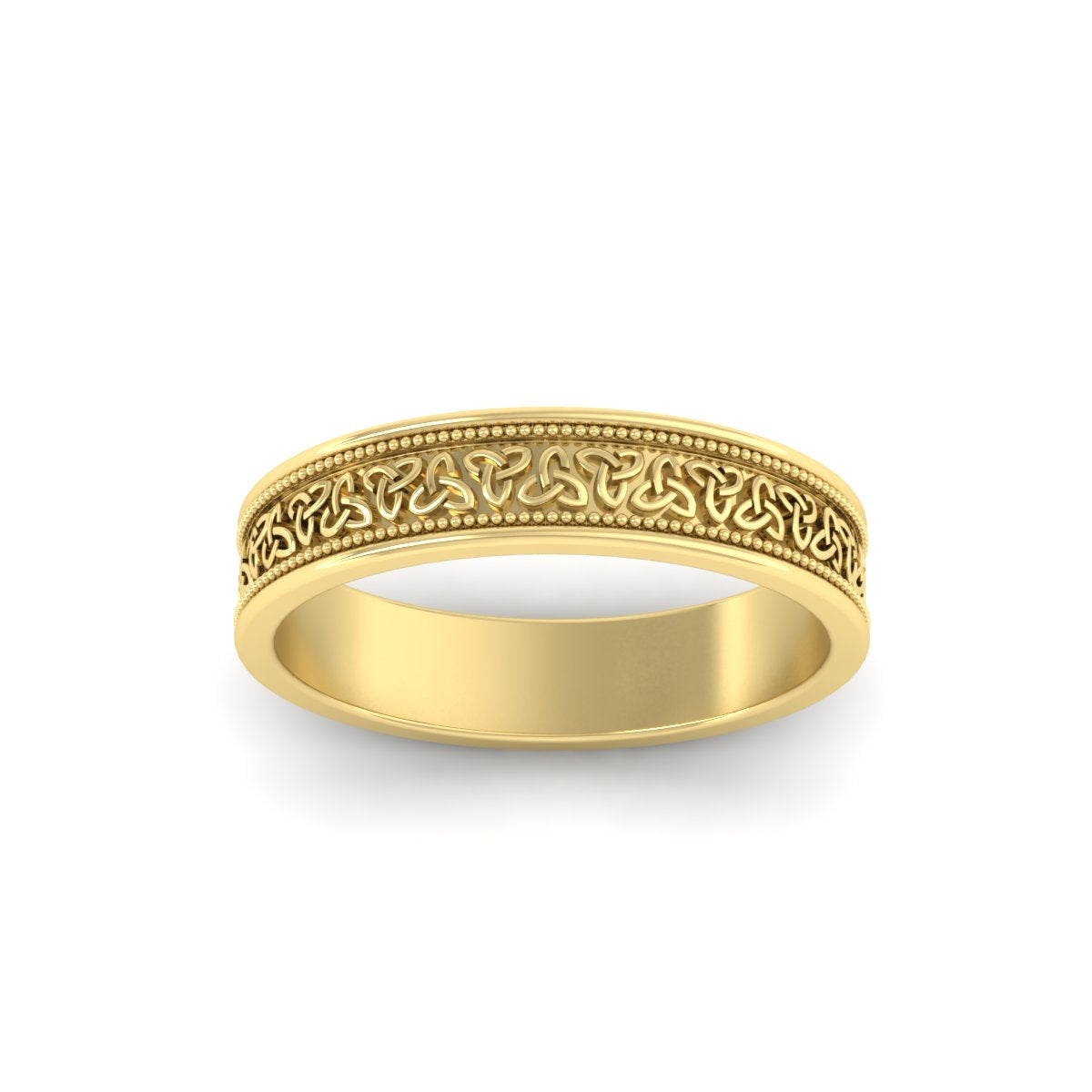 Celtic Mens Gold Band Rings