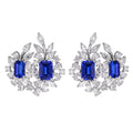 Tanzanite Duo & Diamond Leaf Earrings