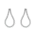 Three Prong Teardrop Outline Earrings