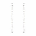 Marquise & Round One Line Drop Earrings