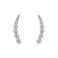 One Line Graduated Climber Earrings