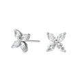 Marquise Floral Quad Stud Earrings