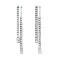 One line Drop Front To Back Jacket Earrings