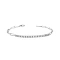 Paperclip Diamond Center Bracelet