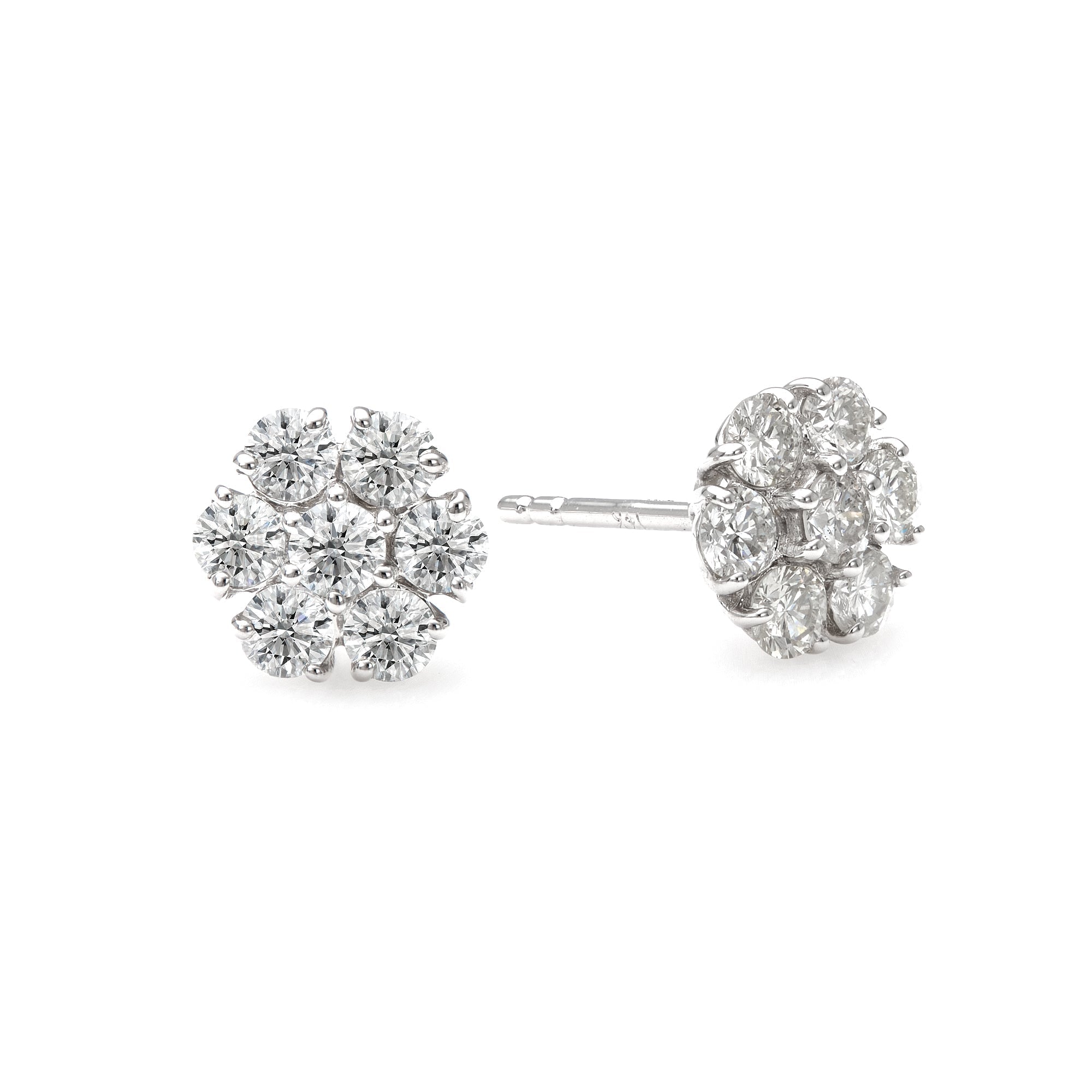 Flower Cluster Stud Earrings