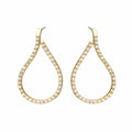 Front Pear Outline Dangle Earrings